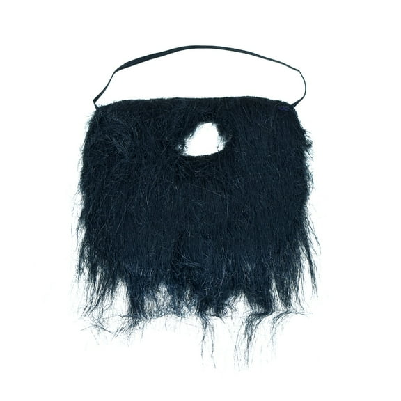 Fake Long Black Beard Mustache Facial Hair Halloween Costume Accessory Disguise Prop