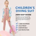 thumbnail image 2 of Greeniant Traje de neopreno para niños de 2MM, traje de baño de una pieza, conjunto de esnórquel, surf de neopreno, traje de baño de nailon Deportes acuáticos XXL, 2 of 6