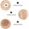 thumbnail image 2 of OUNONA Woven Light Base Lamp Base Iron Ivory 1Pack, 2 of 8