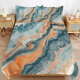 thumbnail image 6 of 3 Pcs Soft Bedding Set, Includes 1 Duvet Cover with Zipper And 2 Pillow,Shams Marble Texture Full(79"×90"), 6 of 8