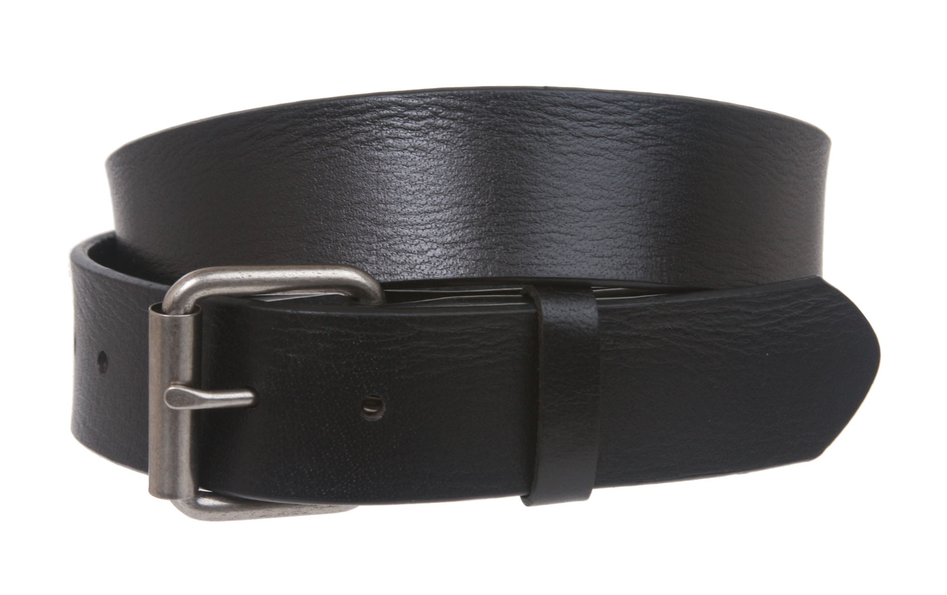 Brand New Plain Leather Belt Snap-On Removable Roller Buckle Unisex Mens Womens 