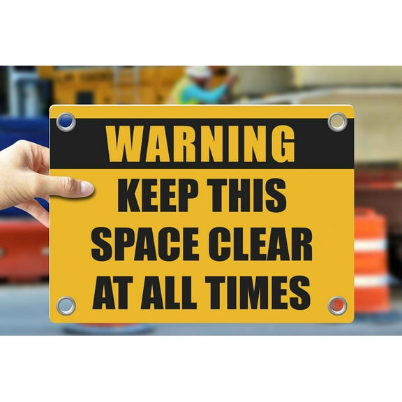 KEEP THIS SPACE CLEAR AT AL TIMES | Warning Notice Caution Danger 3mm PVC Sign