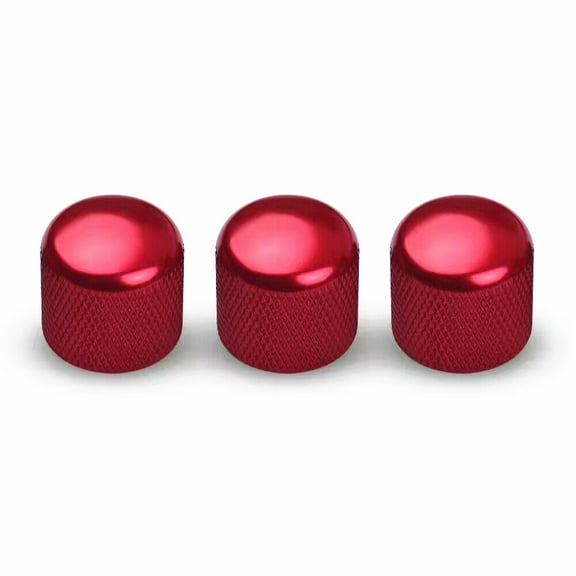 NATEFEMIN 3x Replacement Red Bronze Dome Knobs for Guitars Upgrade Instrument Stylish Accessories