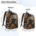 thumbnail image 3 of Rateoe Cute Fallen Leaf Koala Pattern Canvas College Laptop Backpack,Travel Daypack,Durable Rucksack Travel Notebook Bag School Backpack Book Bag for Men Women-Medium, 3 of 7