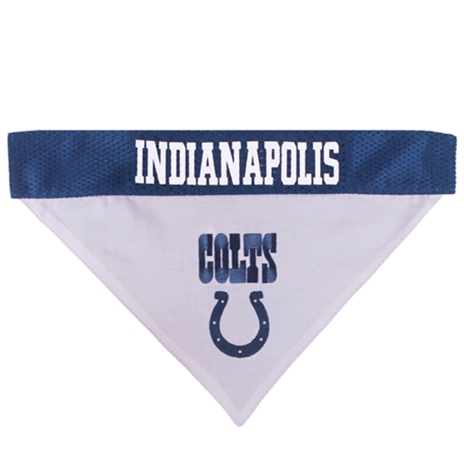 Pets First Nfl Indianapolis Colts Reversible Bandana -Home & Away Mesh & Premium Embroidery For Dogs & Cats