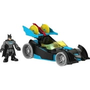Fisher-Price Imaginext DC Super Friends Batman Toy Bat-Tech Racing Batmobile with Lights & Poseable Figure for Preschool Kids Ages 3+ Years