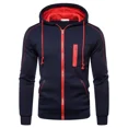 thumbnail image 3 of Sudadera con capucha transpirable para hombre, ropa informal de lana con cremallera, color sólido, tendencia sencilla, otoño e invierno, novedad, 3 of 5