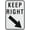 Warning Sign 2, variant on Aluminum Tin Sign Keep Right 8"x12" - Funny Pool Wall Decor Art - Indoor Outdoor Direction Marker