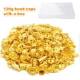thumbnail image 2 of 120 Gram Bali Style Bead Caps Flower Cone End Caps Alloy Spacer Beads with a Box for DIY Earrings Necklace Bracelet Jewelry Making, Bright Golden, 2 of 7