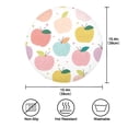 thumbnail image 4 of Round Plate Mat 15.4x15.4 Inchesx6 Placemat Table Mat Kitchen Mat Coffee Mat Fabric Thick, Strong Wear-Resistant, Heat Resistance Color Apple Cartoon1, 4 of 7