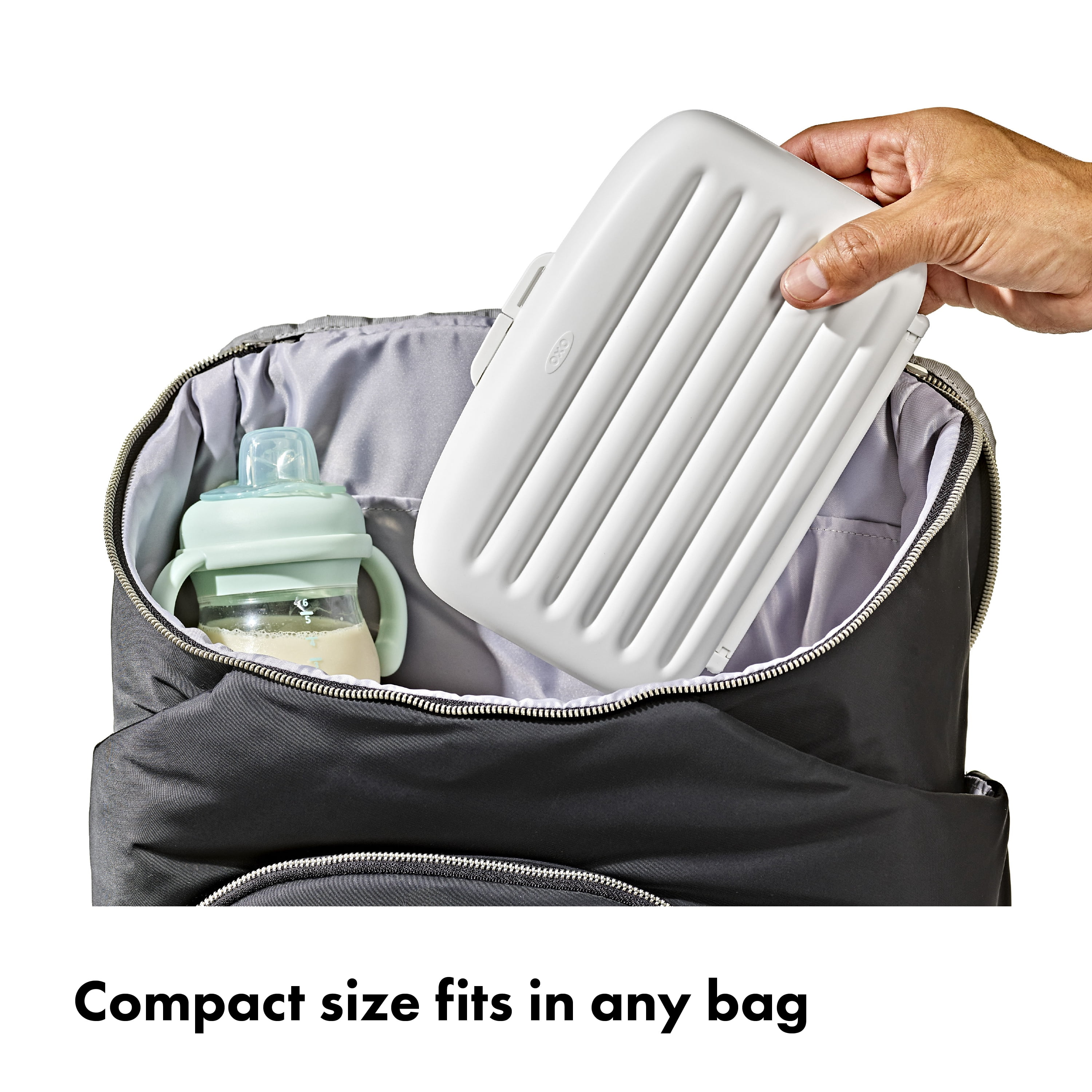 OXO Tot Portable Drying Rack with Bottle Brush, Gray, 1 Count