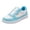 Blue, variant on Rokment Women's Platform Low Top Fashion Sneakers Breathable Casual Embroidery Lace Leather Patchwork Height Increase Chunky Flat Walking Tennis Shoes