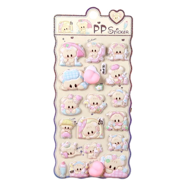 Cute Cartoon Animal Butt Stress Relief Stickers (Panda & Shiba Inu), Soft Squeezable Fidget Decals, Sensory Toy for Anxiety & Fun, Reusable PVC Patches for Phone Case & Laptop, 20x10cm