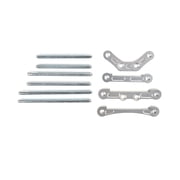 FLMLF Alloy CNC Front and Rear Brace and Hinge Pins Silver for 1/5 HPI Baja 5B Parts