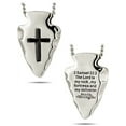 thumbnail image 3 of Women's Stainless Steel Arrowhead Necklace-2 Samuel 22:2 by Shields of Strength, 3 of 4