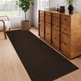 thumbnail image 3 of HIWEAVER Brown 2' x 6' Modern Neutral Solid Area Rug for Living Room Bedroom Farmhouse Non Slip Washable Stain Resistant Soft Indoor Carpet Foldable Floor Cover for Home Office Decor, 3 of 8