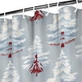thumbnail image 3 of Light Blue Christmas Tree Pattern Shower Curtain 36"x72" ,Bathroom Decorative Shower Curtains Set with 12 Hooks,Modern Waterproof Washable Shower Curtain, 3 of 6