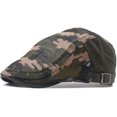 thumbnail image 6 of CoCopeaunts Newsboy Cap Summer Cotton Flat Cap Ivy Caps Men Women Newsboy Cabbie Driver Solid Color Casual Camouflage Beret, 6 of 7