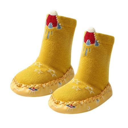 

BueatyH 1 Pair Toddler Socks Skin-friendly Wear Resistant Cotton Soft Cartoon Animal Baby Socks for Home