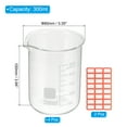 thumbnail image 2 of 300ml Glass Beaker, 4 Pack Measuring Glass Beaker Graduated Borosilicate Lab Cups Mug Low Form  Heat Safe Transparent with Spout Label for Laboratory Science Kitchen Liquids, 2 of 6