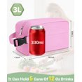 thumbnail image 2 of Bolsa de Almuerzo Neverwhy Pequeña Aislada para Snacks 3L/5 Latas Rosa, 2 of 7