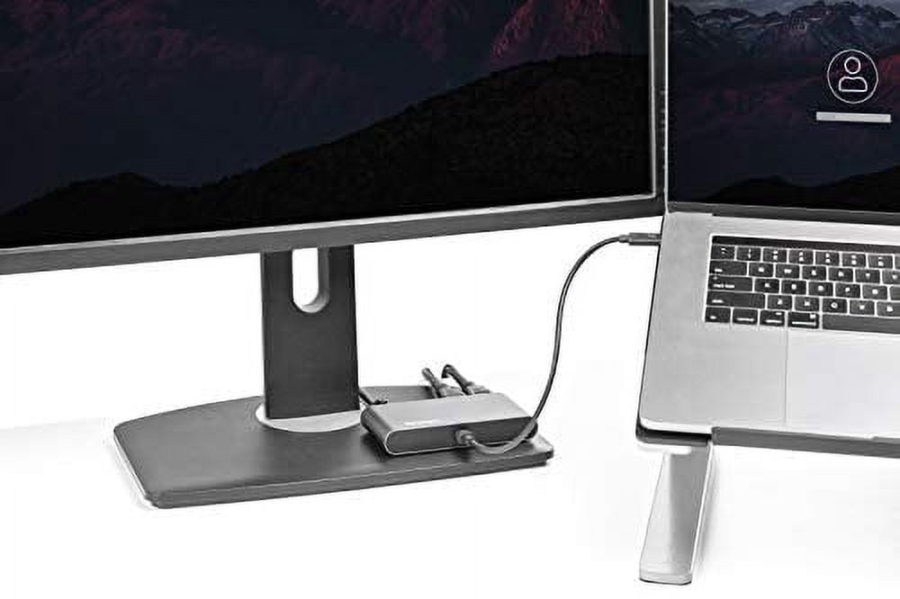 StarTech.com Thunderbolt 3 Mini Dock - Portable Dual Monitor TB3 Docking Station w/HDMI 4K 60Hz - 2X USB-A Hub (3.2/2.0) & GbE - 28cm Attached Cable - TB3 Multiport Adapter - Mac/Windows (TB3DKM2HDL)