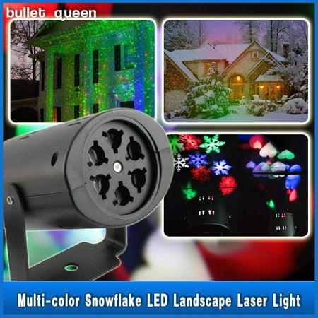 Panoramic Projector Christmas Moving Sparkling LED Snowflake Landscape Laser Projector Wall Lamp Xmas Light ()
