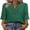 Green, variant on WIHOLL 3/4 Length Sleeve Summer Tops for Women Trendy Blouses V Neck Lace Shirt Beach Vacation Cruise Outfits