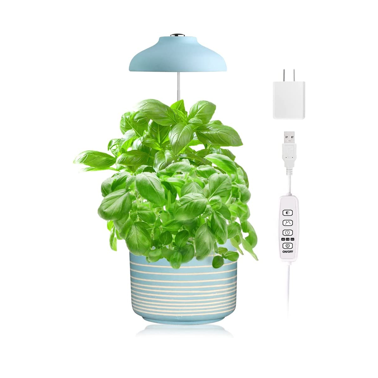 GrowLED Umbrella Plant Grow Light, Height Adjustable, 8/12/16H