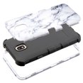 thumbnail image 3 of Kaleidio Case For Samsung Galaxy J7 Crown, J7 Aero, J7 Aura, J7 Top, J7 Eon [TUFF Armor] Impact Shockproof 3-Piece Dual Layer Rubber Cover w/ Overbrawn Prying Tool [White Marble Design], 3 of 7