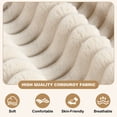 thumbnail image 4 of BUIORD 87" Oversized 3-Seater Sofa with Ottoman, Corduroy Sectional Couch with Pillows, Upholstered Sofa Couch, Deep Seat Chaise Lounge Sofa for Living Room Bedroom, Beige, 4 of 9