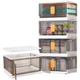 thumbnail image 1 of Cajas de Almacenamiento 4pcs，160L Caja de almacenamiento de pl&aacute;stico apilable plegable, Organizadores de Armario Apilable, Caja Pl&aacute;stica de Almacenamiento Transparente, 1 of 6