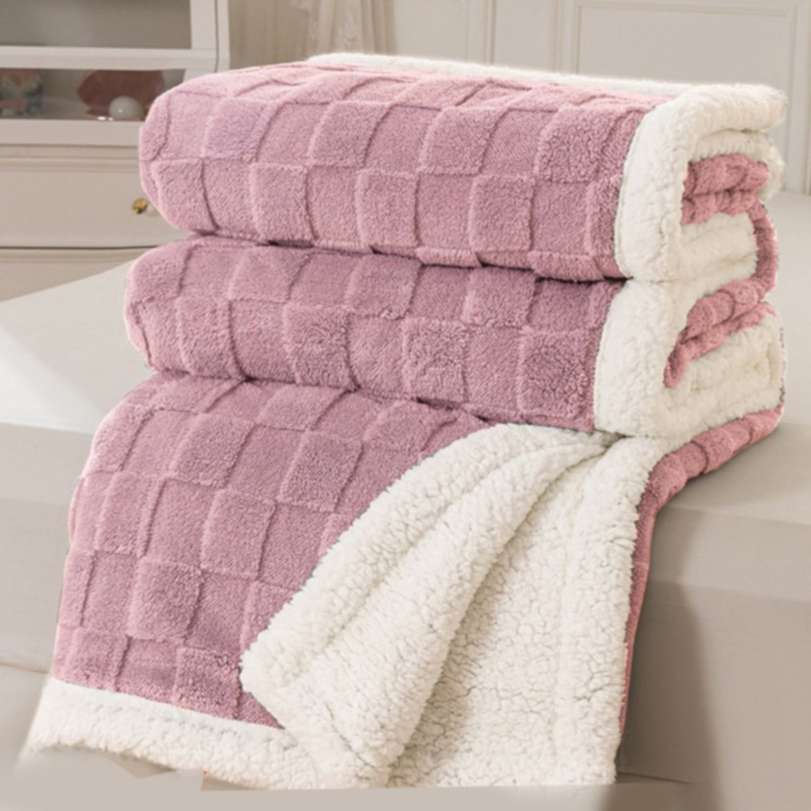 Winty Throw Blanket for Couch Sofa,Bed Blankets for Bed,Super Soft and Warm Throw Blanket for Couch, Sofa and Bed Cozy, Fuzzy and Lightweight,100*150Cm