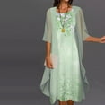 thumbnail image 2 of EQWLJWE Robes d'Été pour Femmes 2023 Printemps, Été Imprimé Floral Décontracté Col Rond Sans Manches Robe en Chiffon Solide Ensemble Deux Pièces Robes Maxi pour Femmes 2023, 2 of 8