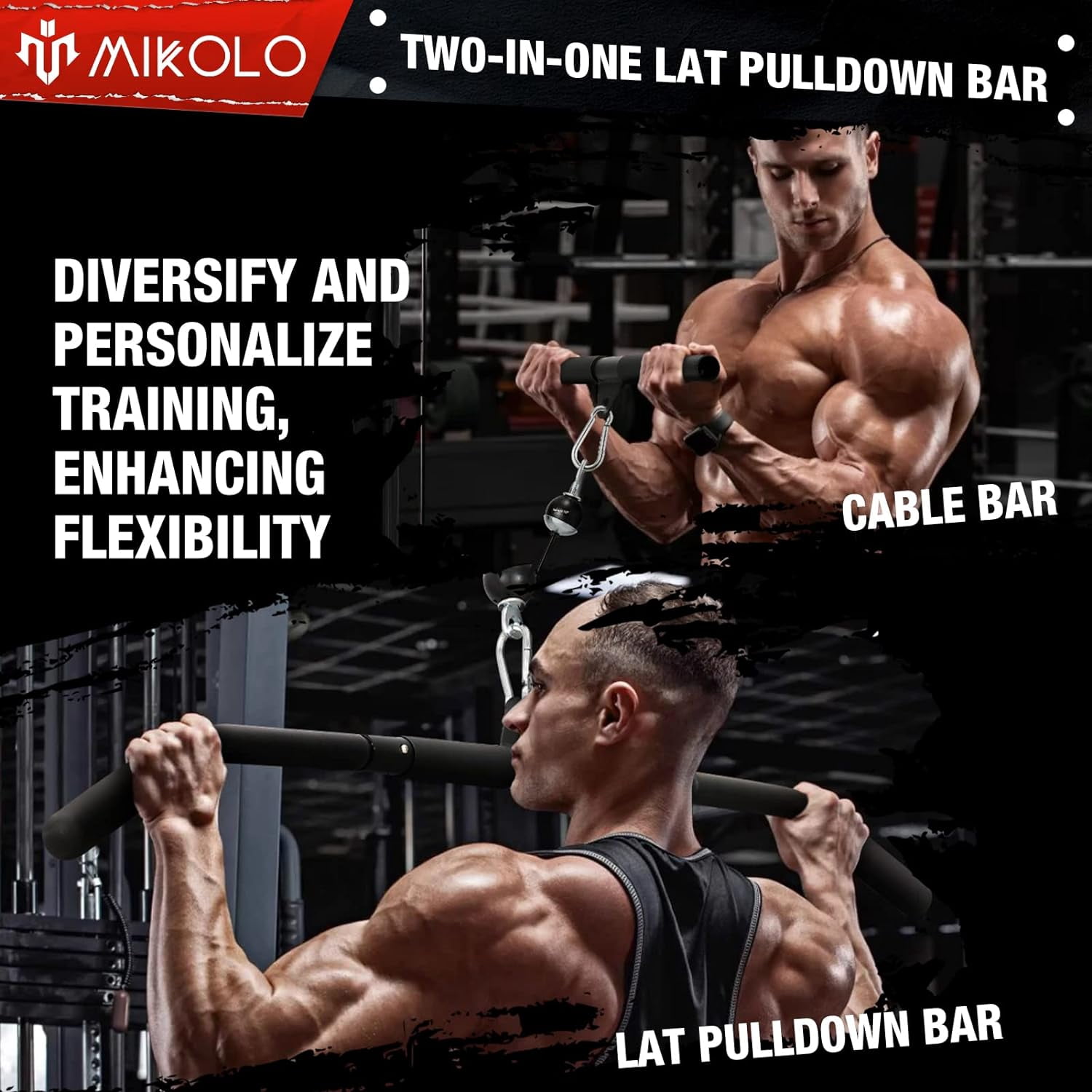 Upgraded Weight Lift Pulley System with Adjustable Cable for Full Body Home Gym Training