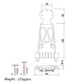 thumbnail image 4 of Puente de con marco cableado Baoblaze Guitarra Eléctrica Columna Trasera, 4 of 8