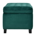 thumbnail image 5 of Upholstered Flip Top Storage Bench with Button Tufted Top, Green, 5 of 6