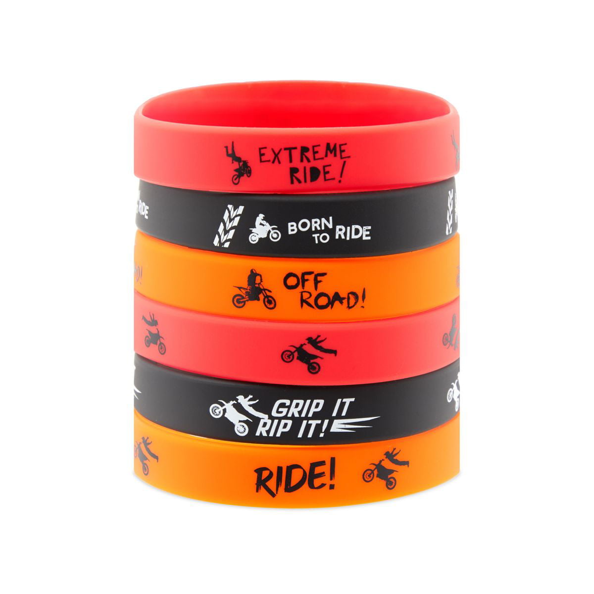 Kids Wearables 24 eXtreme Birthday Supplies Favors Dirt Bike Kids Wristbands 