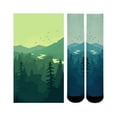 thumbnail image 4 of Sierra Socks Evergreen Pattern CoolMax Socks, Nature Collection for Men & Women Eco-Friendly Knee High Socks, 4 of 5