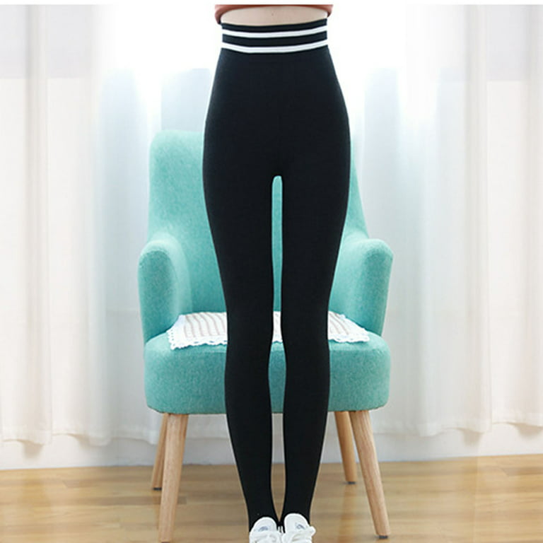 CAICJ98 Womens Leggings Cotton Women's Extra Long Leggings Tall Leggings  Over The Heel High Waisted with Back Pockets Black,One Size