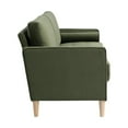 thumbnail image 4 of Lifestyle Solutions Lorelei Mid-Century Modern Cushion Back Upholstered Sofa, Olive Fabric, 4 of 9
