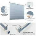 thumbnail image 6 of Keego Cellular No Drilling Blind for Window Honeycomb Cordless Window Blinds Easy Installation Heat Insulating Noise Reducing Window Shades Semi-Blackout Steel Blue, 27.5"w x 48"h, 6 of 8