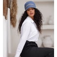 thumbnail image 3 of Alessia (Gris y Plateado) Sombrero de Moda de Lujo Reversible para Mujer / Suave Regalo de Sombrero de Playa, Protección UPF 50+ Sun con Borde / Disponible en 2 Colores / Talla Nica, 3 of 6