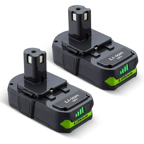 2Pack 3600mAh P108 Battery Compatible with Ryobi 18V Lithium Battery P102 P103 P104 P105 P107 P108 P109 P190 P191 P122 Cordless Tool Battery