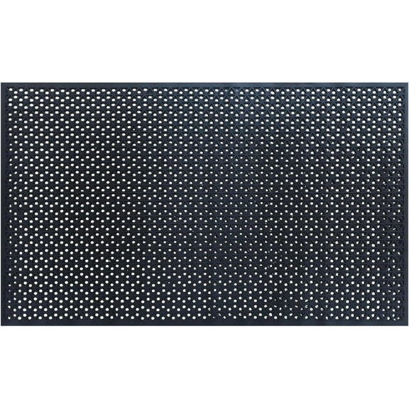 A1HC Anti-Slip Rubber Floor Mat with 70% Drainage Holes, Heavy-Duty All-Purpose Mat for Kitchens, Bars, Pools, 41"x61"
