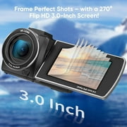 ORDRO 4K 30FPS Video Camera 64MP Photo 3” 270° Screen Digital Camcorder for Vlogging Youtube