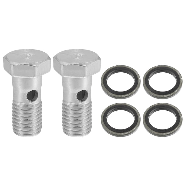 Juego de 2 Adaptadores de Montaje de Freno Unique Bargains M12x1.5 con 4 Arandelas de Cobre