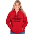 thumbnail image 4 of Heartbeat of a Hunter Cute Zip Up Hoodie Men's Women's Brisco Brands M, 4 of 6