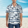 thumbnail image 4 of Balery Retro Coconut Tree Print Men's Hawaiian Shirts Short Sleeve Beach Shirt Relaxed Fit Vacation Button Down Shirts-Medium, 4 of 9