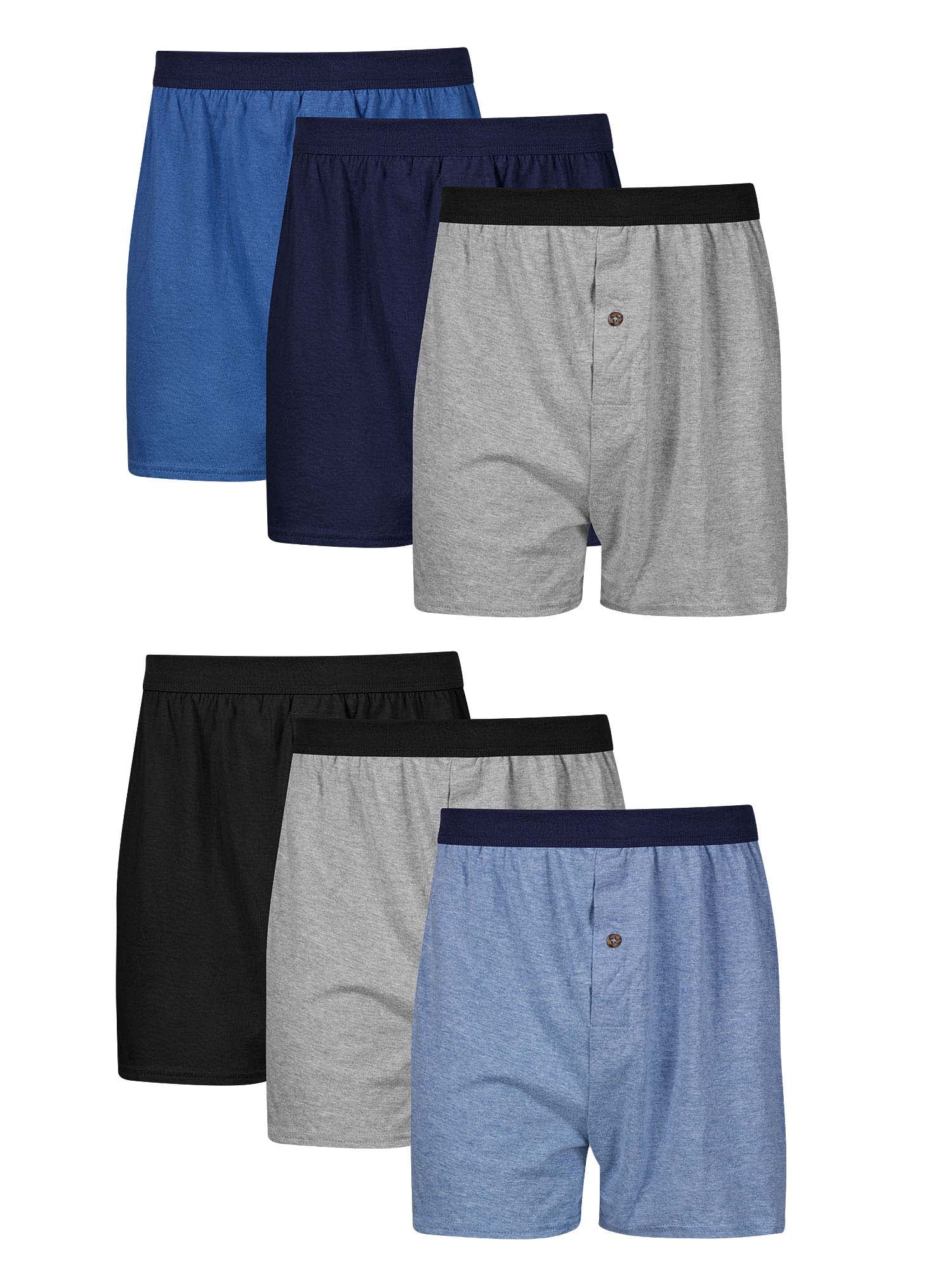 Hanes Men's Value Pack Knit Boxers, 6 Pack